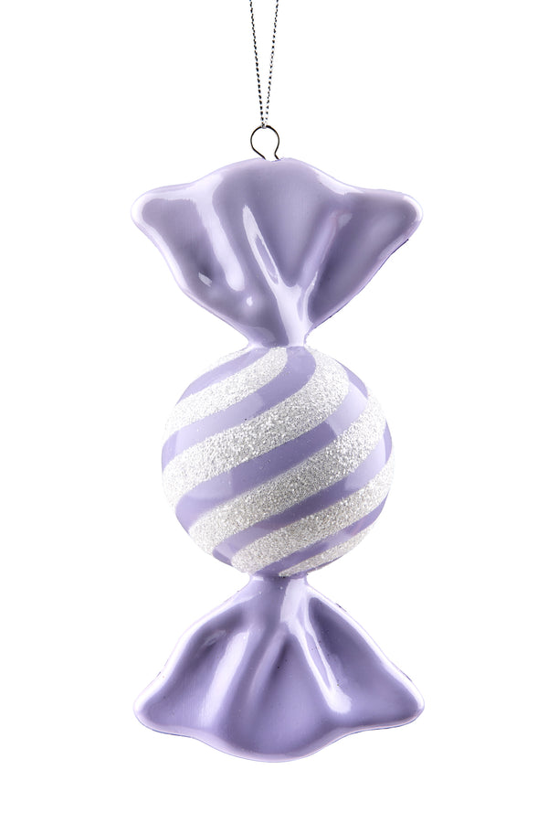 Purple & White Candy Ornament