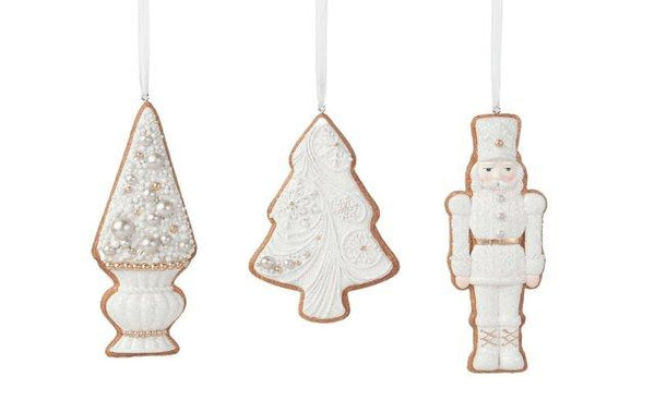 White Iced Ornaments