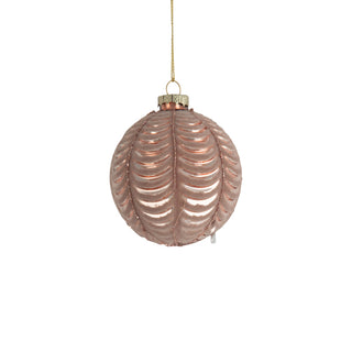 Ribbed Glass Felt Bauble