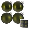 Glass Bauble - Olive