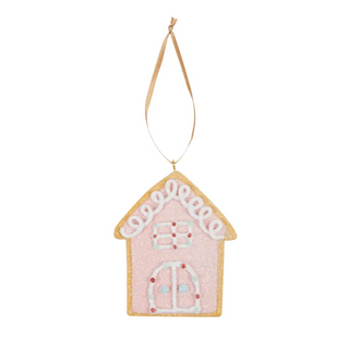 Gingerbread House Pink Ornament