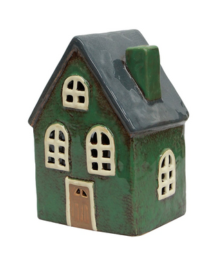 Alsace Tealight Barn Green