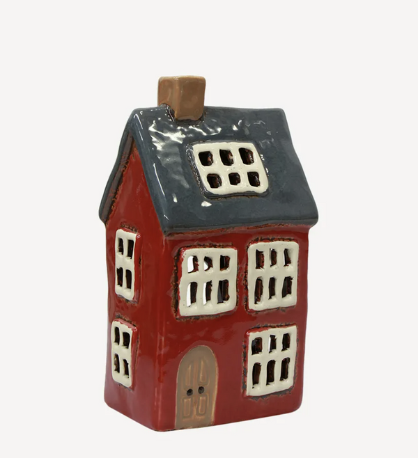 Alsace Tealight House Navy Roof