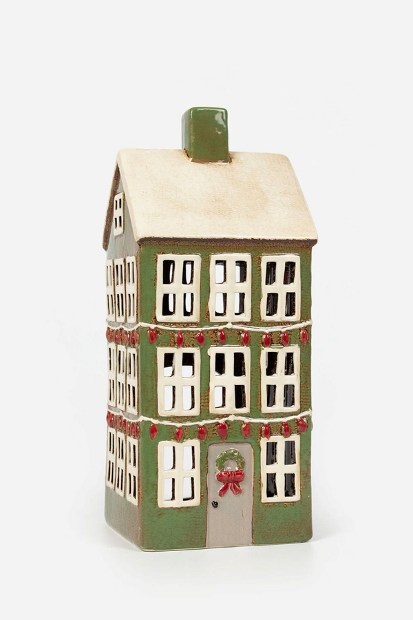 Alsace Tealight Grande Chalet Christmas Green