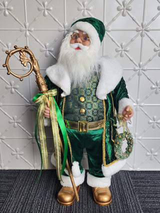 Green Santa Claus with music