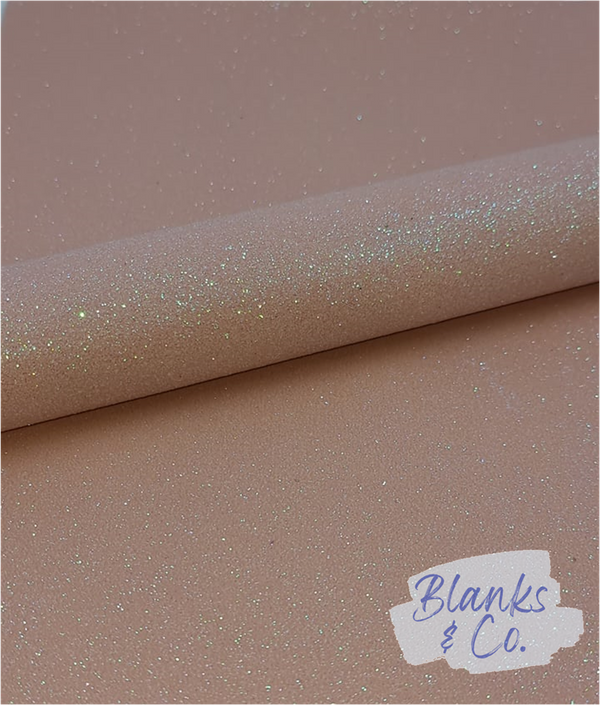 Glitter Faux Leather - Gold Pink (Superfine)