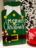 Christmas Sign - Wooden Mason Jar