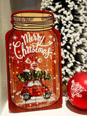 Christmas Sign - Wooden Mason Jar