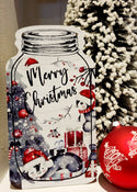 Christmas Sign - Wooden Mason Jar