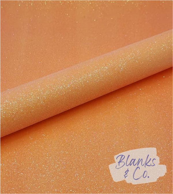 Glitter Faux Leather -Orange (Superfine)