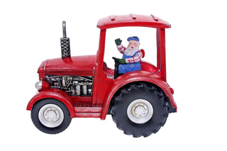Red Tractor with Santa