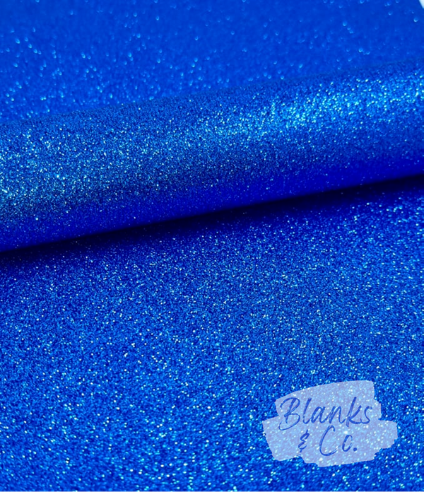 Glitter Faux Leather - Royal Blue (Superfine)