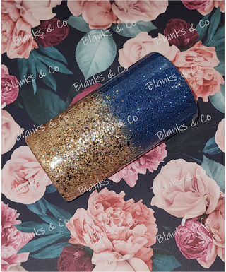 Custom Tumbler - Blue/rose gold