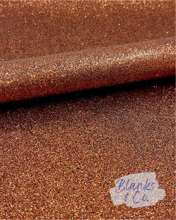 Glitter Faux Leather - Gold Brown (Superfine)